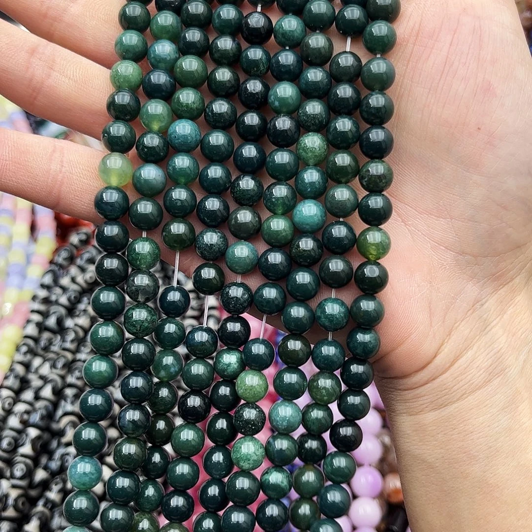 玛瑙/玉髓未镶嵌珠宝半成品k8天然水草玛瑙