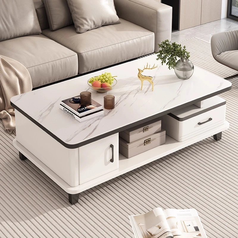 茶几客厅家用小户型桌子简约现代2025新款高端方形岩板沙发茶几桌