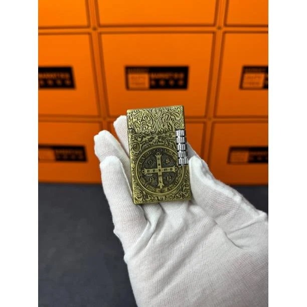 新款朗声充气打火机时尚康斯坦丁雕刻金属砂轮明火点烟器高档设计