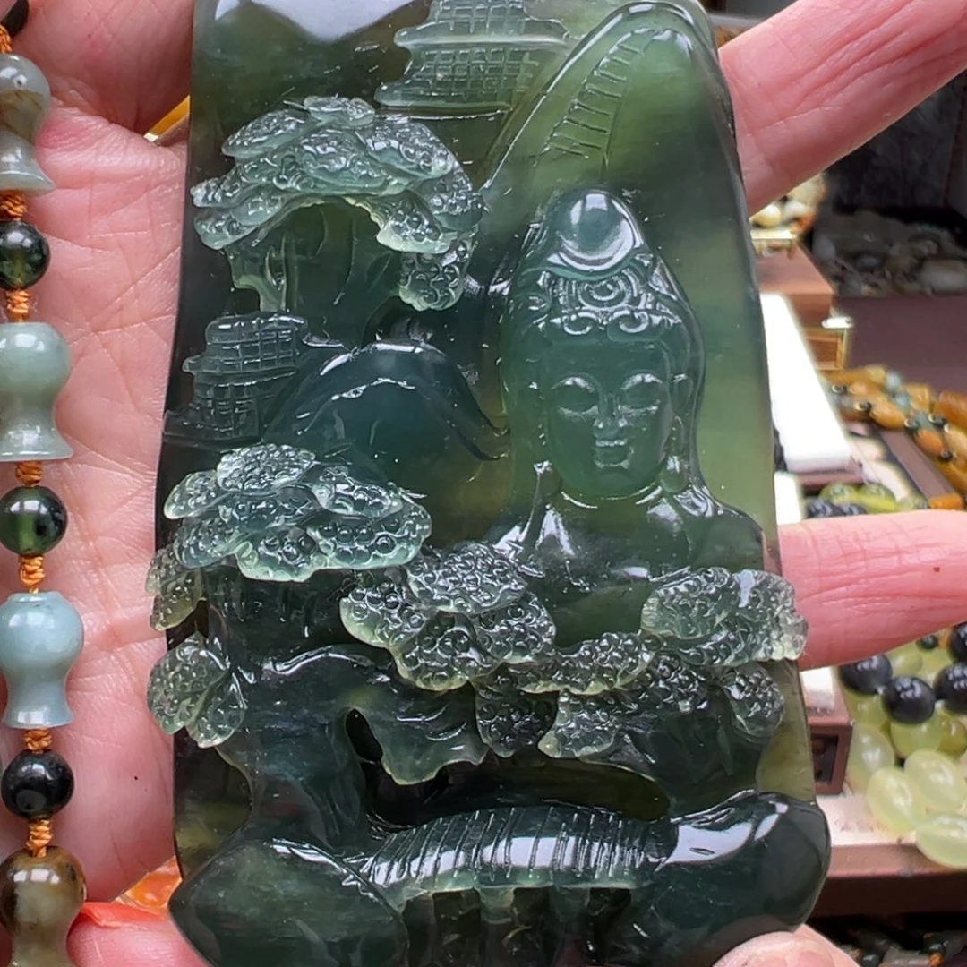 岫玉未镶嵌挂件挂件