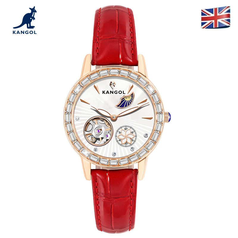 KANGOL坎戈尔袋鼠时尚机械手表女士腕表女表-k121-SSSC