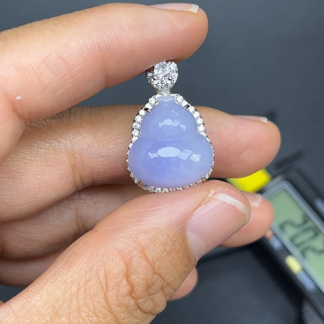 翡翠银S925镶嵌吊坠(不含链)