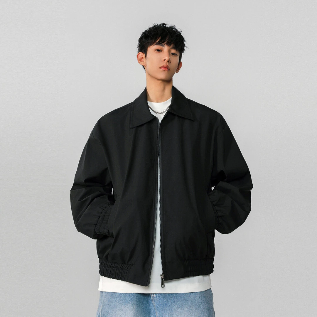 cleanfit短款廓形飞行员夹克男款春秋翻领美式三防bomber上衣外套