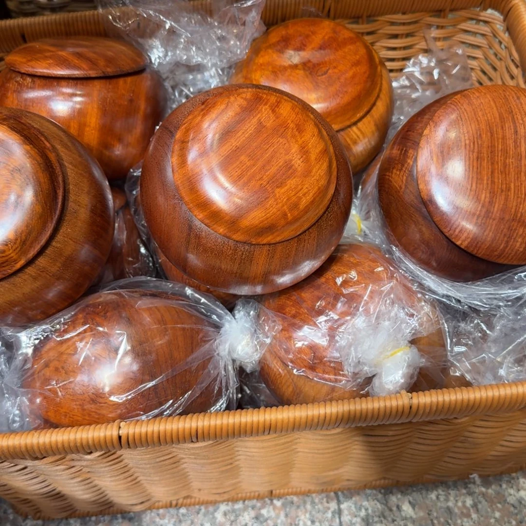 大果紫檀（缅甸花梨）茶叶罐12公分