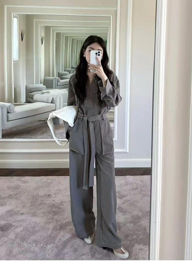 法式休闲慵懒风时尚设计感宽松上衣高腰显瘦休闲裤套装女秋季新款