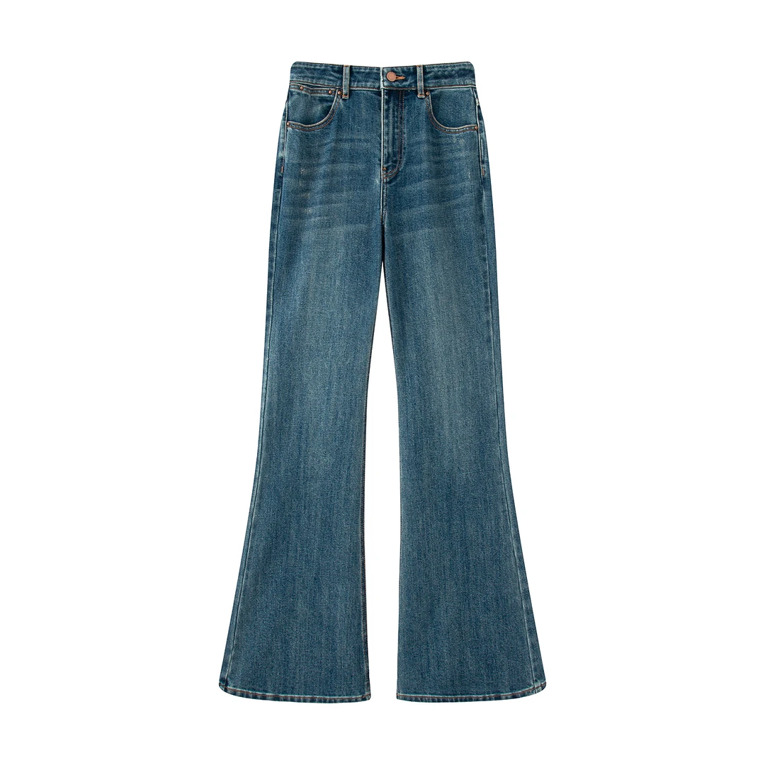 【牛仔裤】【商场同款女装】2025夏季新款时尚百搭弹力牛仔喇叭裤3022