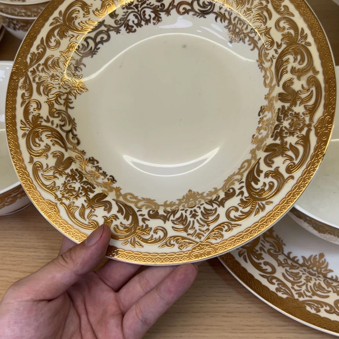 【闪购商品】瓷片东****常9寸草帽盘六个一单