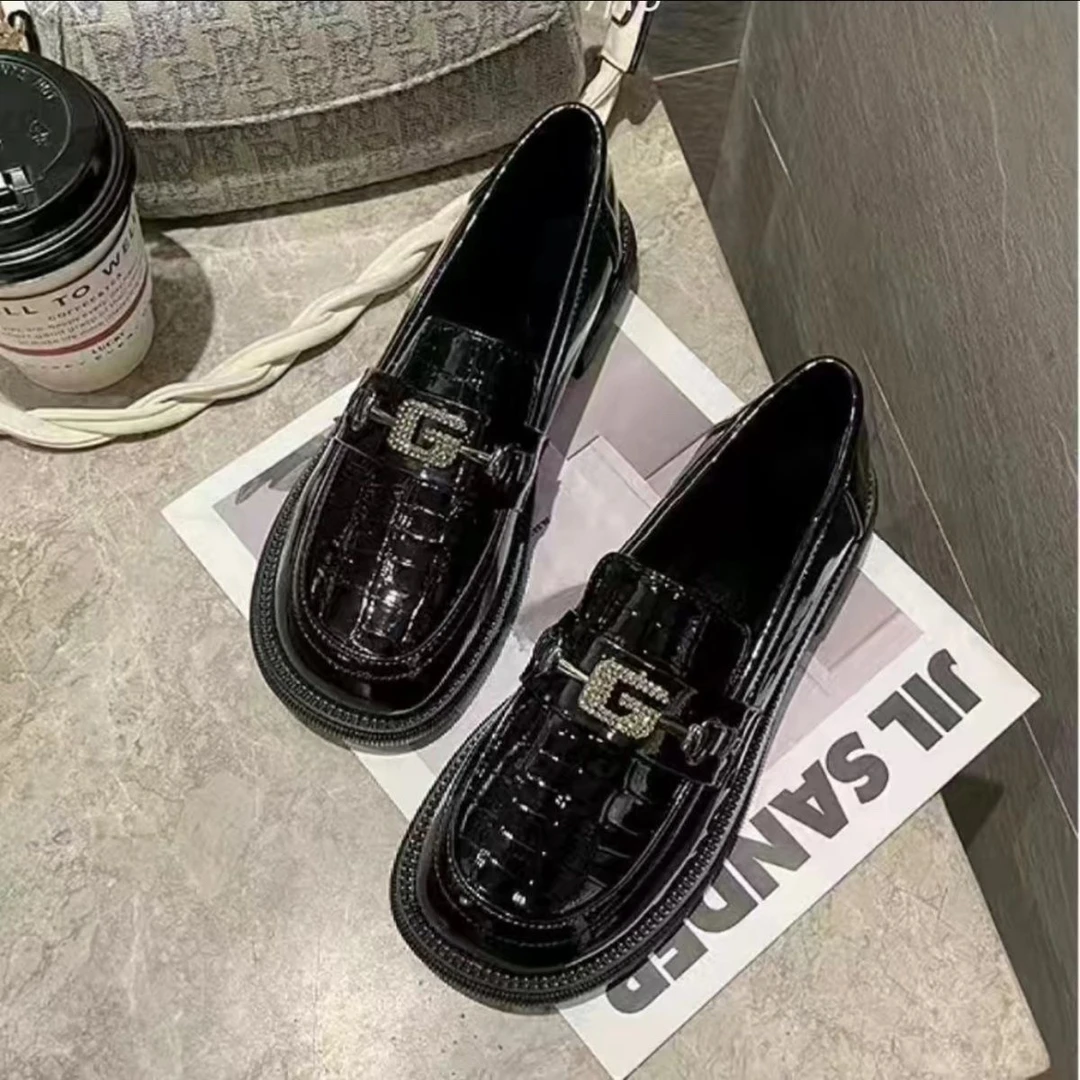 乐福鞋2025软皮新款春秋软底英伦皮鞋单鞋百搭一脚蹬爆款舒适女鞋