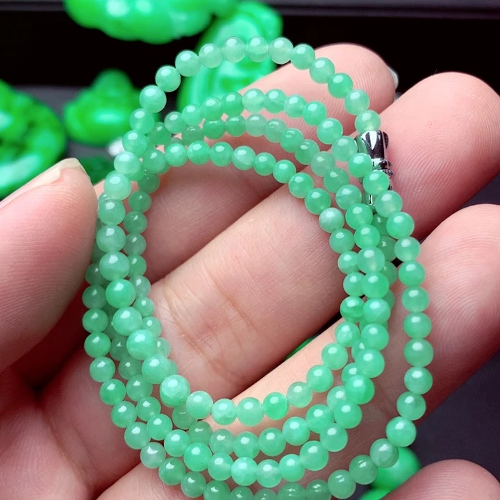 翡翠未镶嵌毛衣链