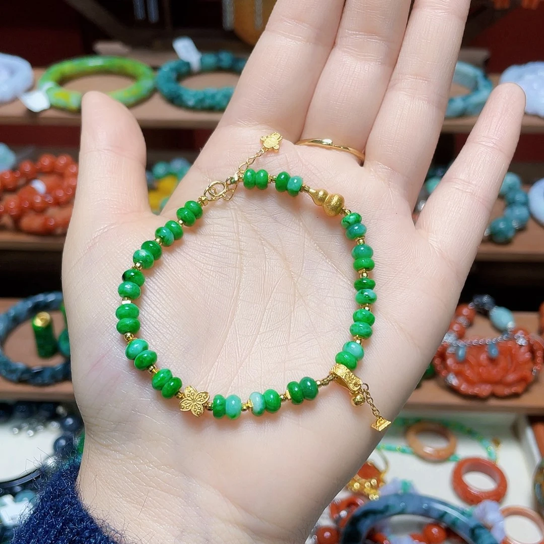 不***菜翡翠未镶嵌手链饰品