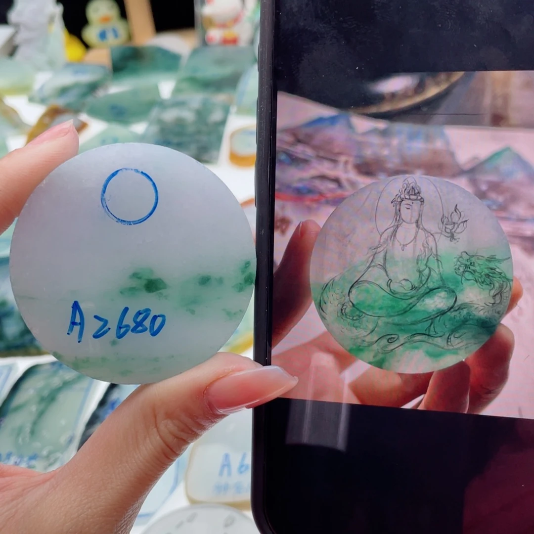 定制翡翠未镶嵌（纯天然缅甸A货翡翠）