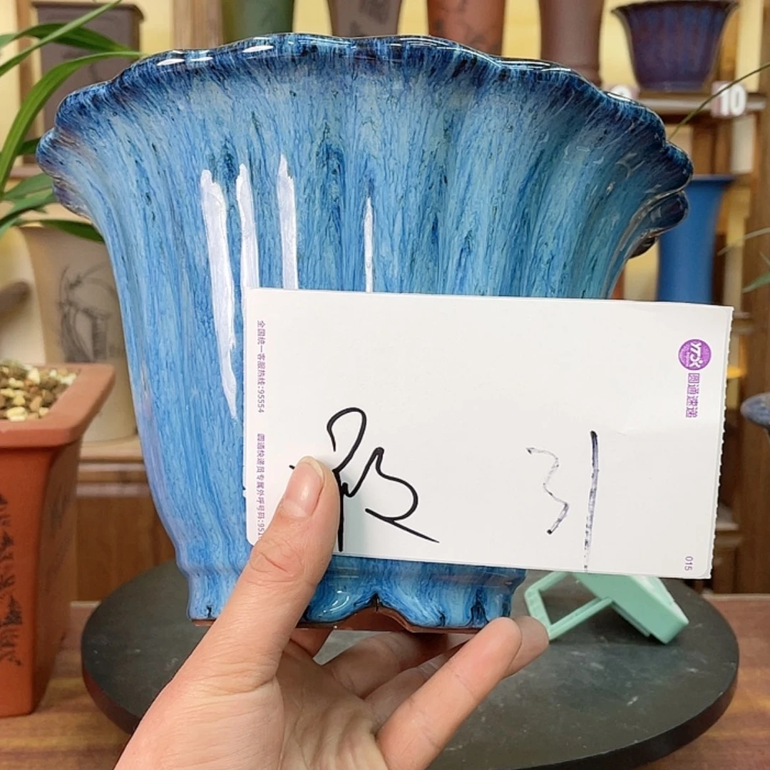 【闪购商品】紫砂花盆白*兰花755884569555684445