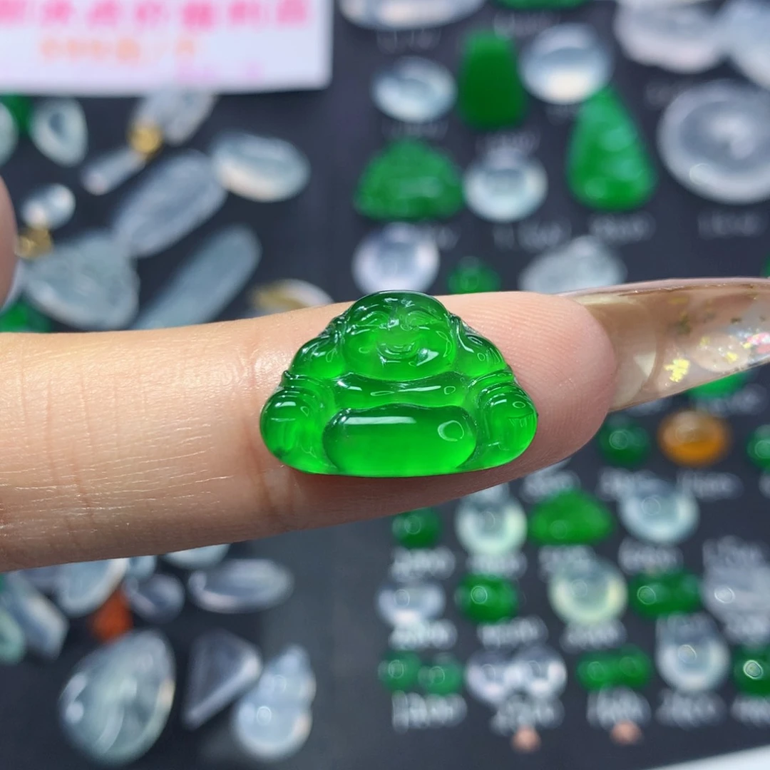 翡翠颈饰未镶嵌纯天然缅甸A货翡翠