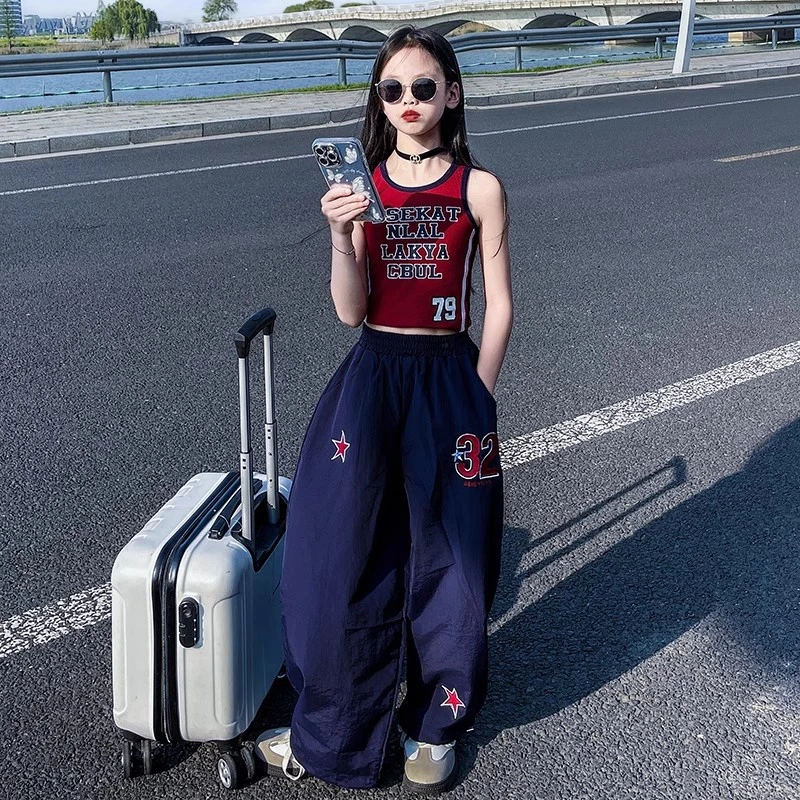 女大童韩系高级感套装夏2025新款儿童女孩夏季网红炸街衣服酷飒风