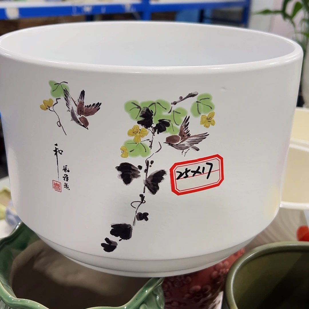外贸尾单陶瓷花盆凑10米包邮