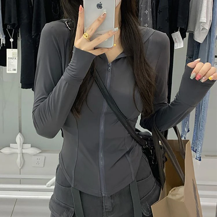 防紫外线透气显瘦冰丝凉感修身UPF50+防晒外套适合户外防晒衣薄款