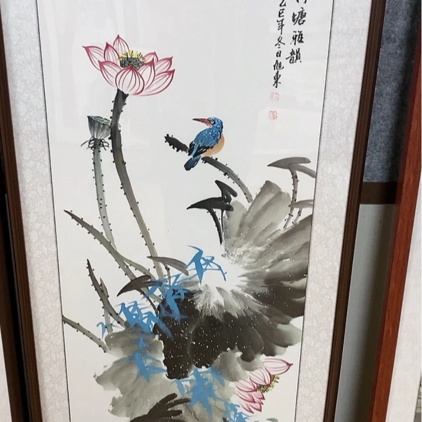 【闪购商品】国画手绘国画带框124.57