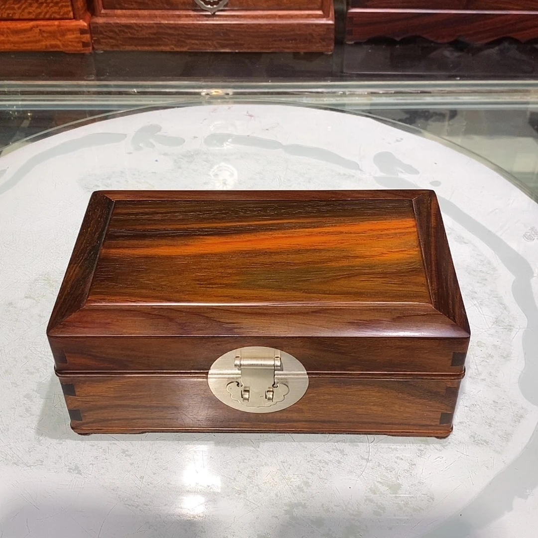 交趾黄檀（大红酸枝）独板首饰盒