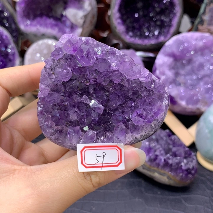 紫晶珠宝半成品未镶嵌