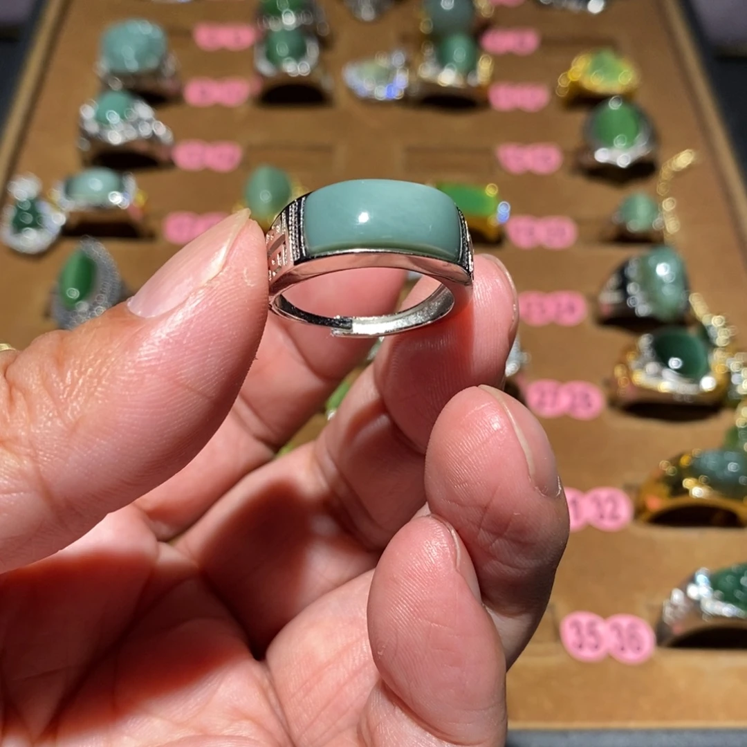 和田玉（碧玉）未镶嵌戒指