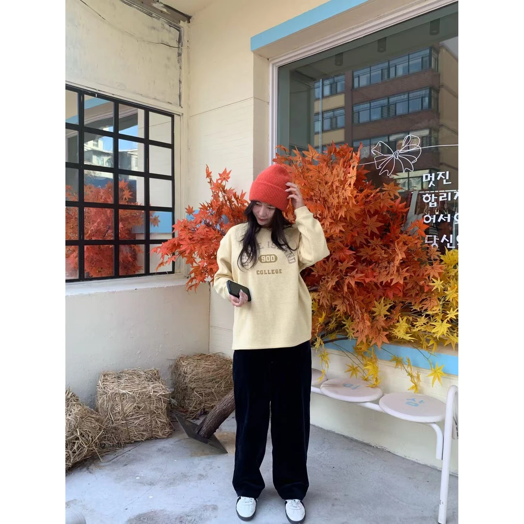 韩代.小鸡黄加绒卫衣 L25110706