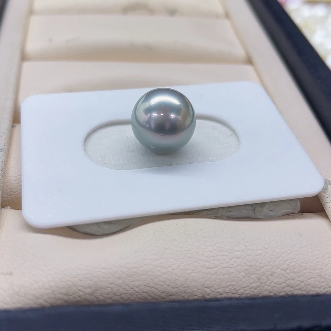 海水珍珠裸珠铂金灰11-12mm