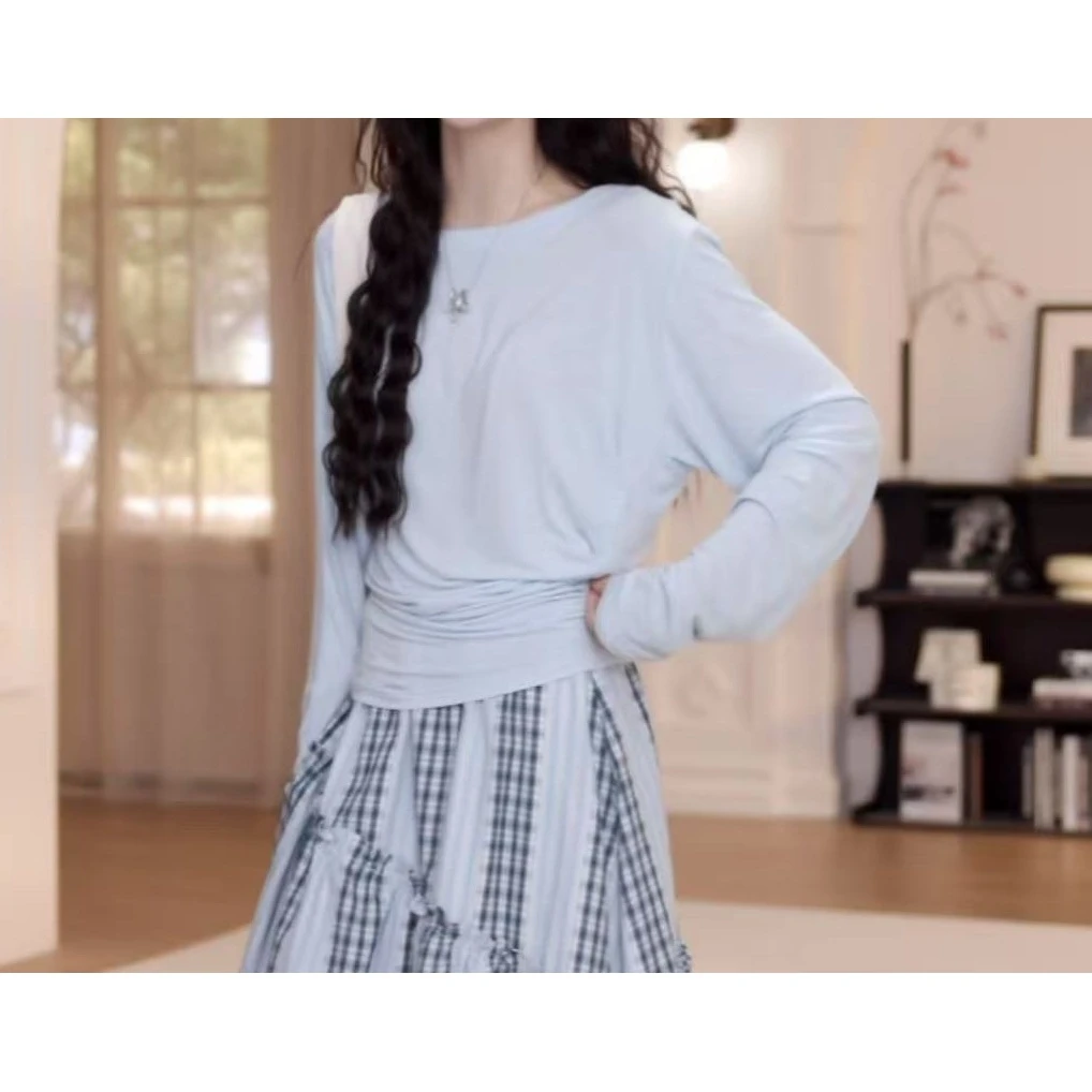 【YANYAN】夏季百搭纯色长袖防晒蝙蝠袖T恤YY-3179