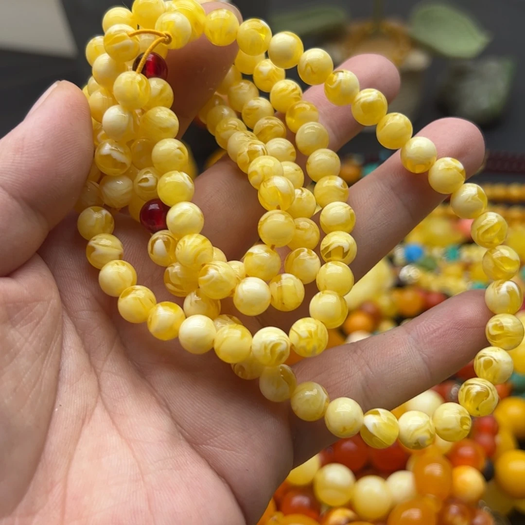 无无卡0.8➕俄白花佛珠链