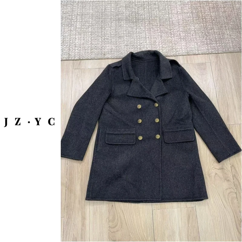 【洁子推荐】2041韩版时尚百搭毛呢外套