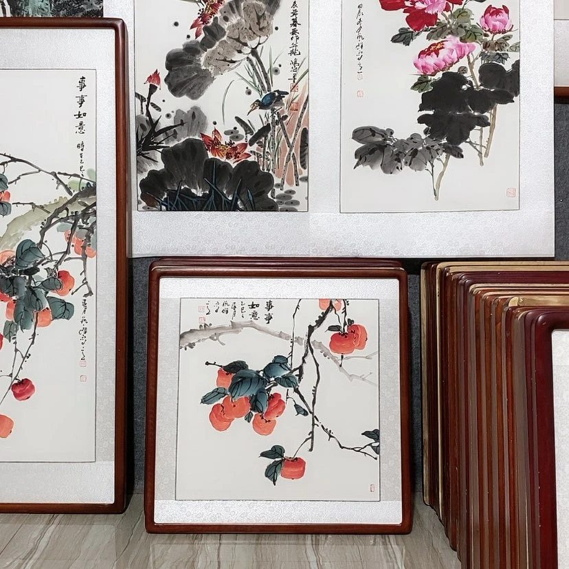 【闪购商品】国画书画作品带框63×63厘米
