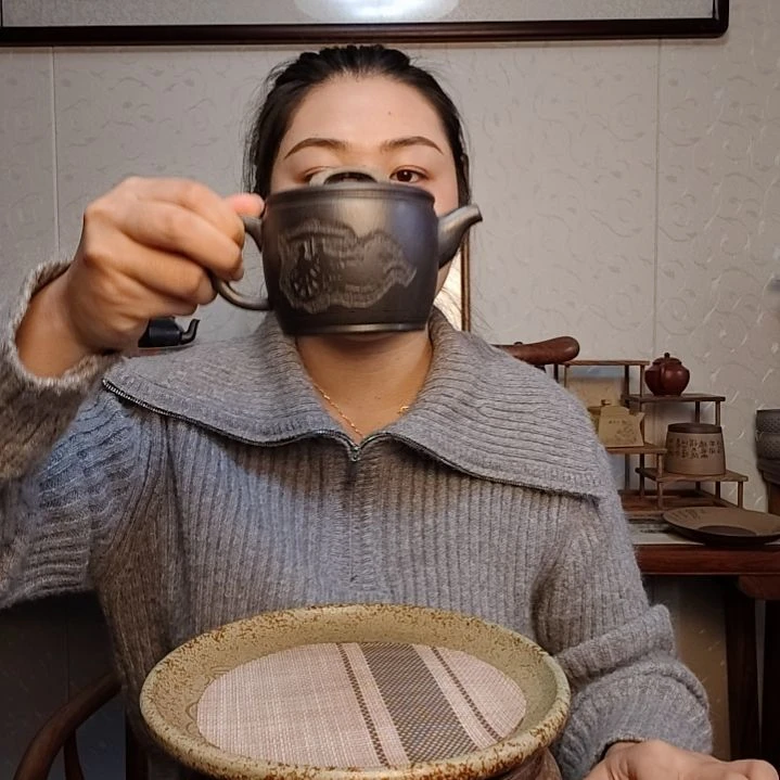 茶壶朱泥石黄汉瓦230毫升