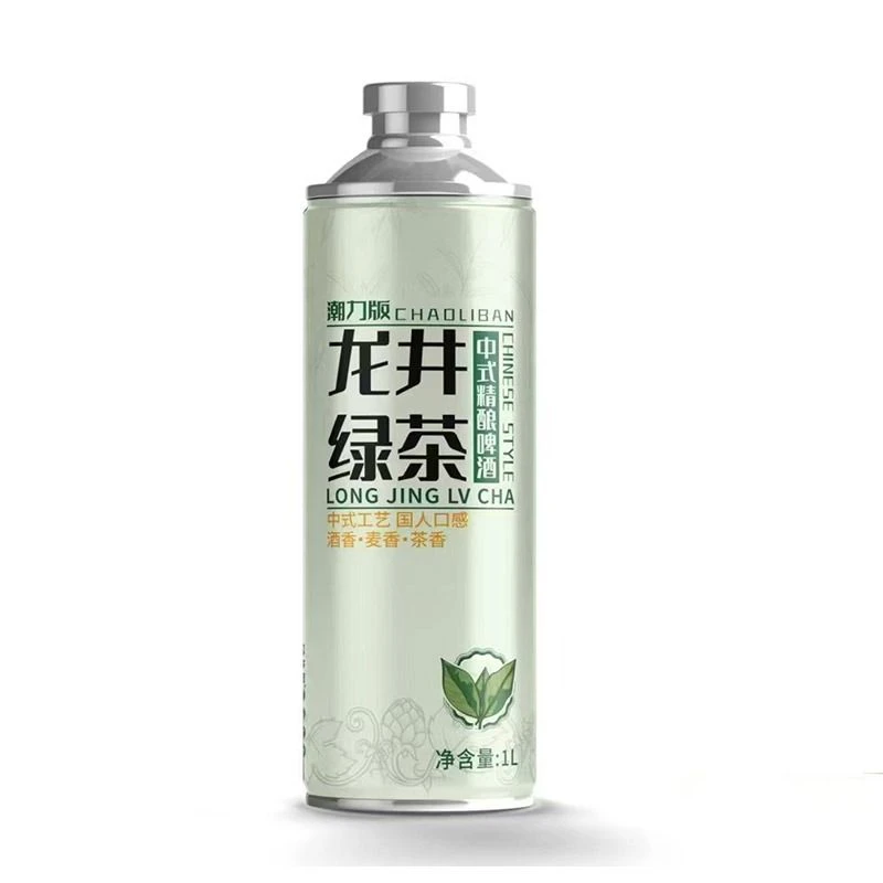 欧伦堡潮力版龙井绿茶精酿啤酒1L/桶（新旧包装随机发）