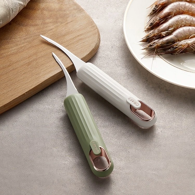 虾线剔除刀多功能不锈钢去挑虾线神器厨房清理虾线钩子剥虾开背器