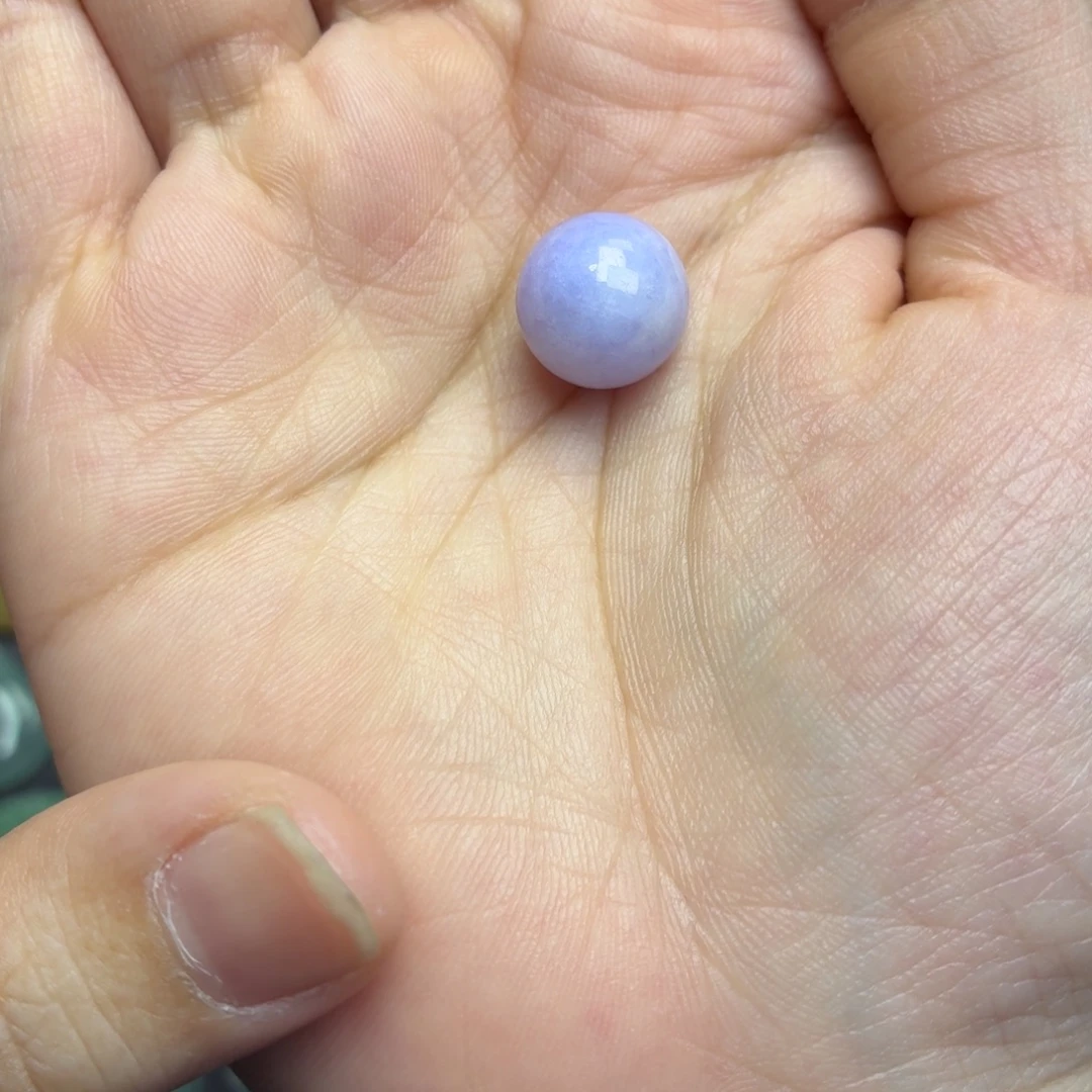 翡翠未镶嵌颈饰紫珠子