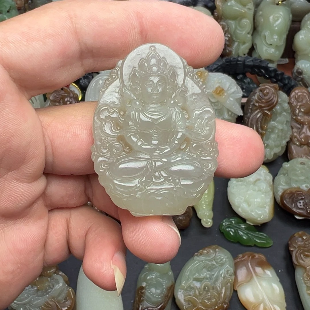 和田玉未镶嵌挂件