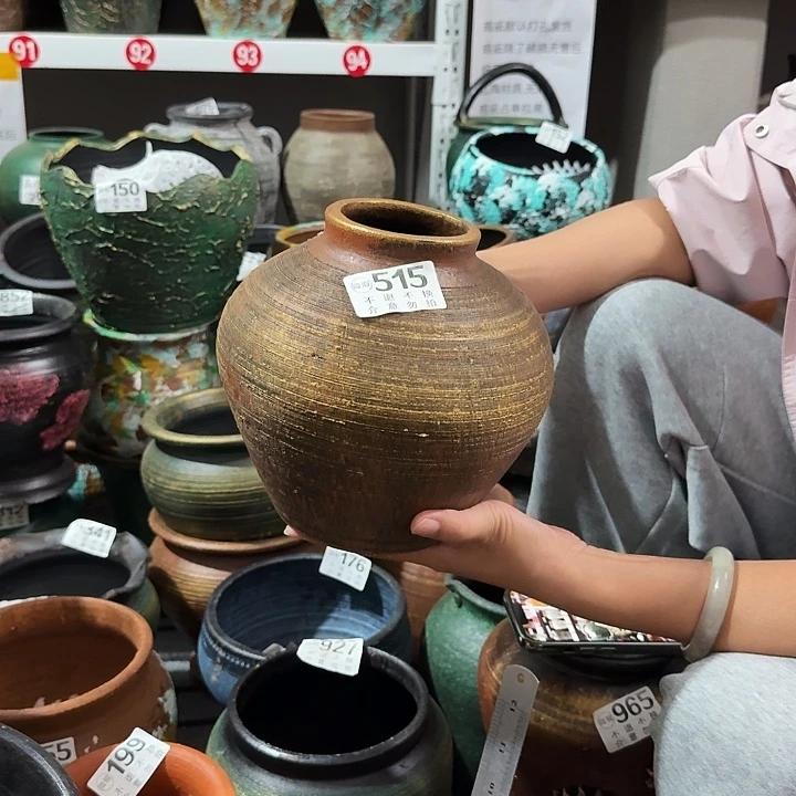 瑕疵金色坛子515高度20口径8