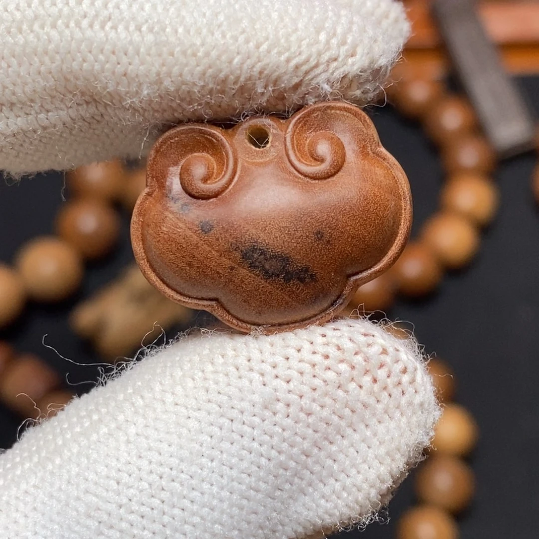 檀香木其他老山檀香配件 祥云扣 瑕疵处理价