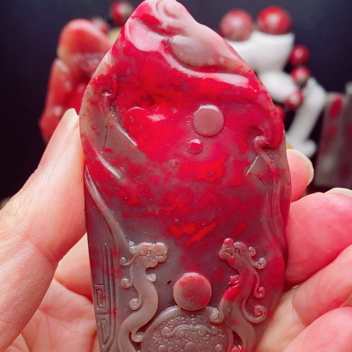 昌化鸡血石鸡血石摆件