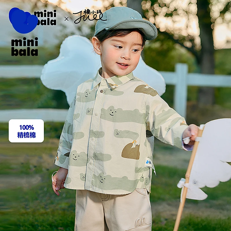 【商场同款】迷你巴拉男童衬衫2025宝宝长袖上衣230125102102