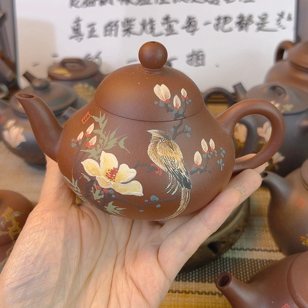茶壶紫砂底槽青180cc