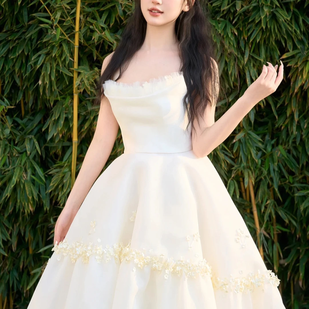 木吾雏菊 抹胸婚纱抹胸日常山系温婉风