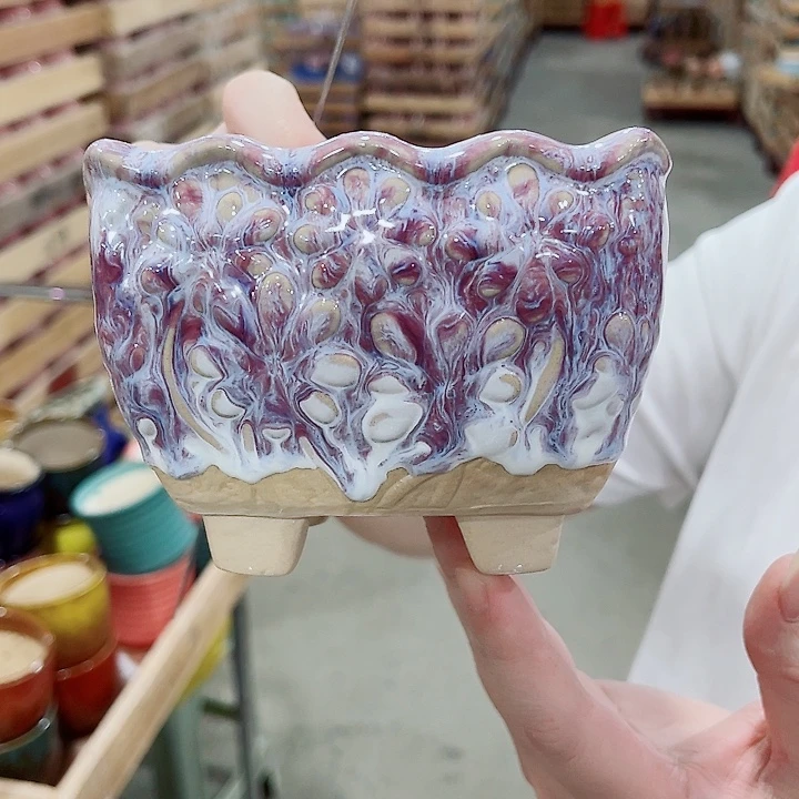 有孔，凑10元包邮陶瓷花盆发货！