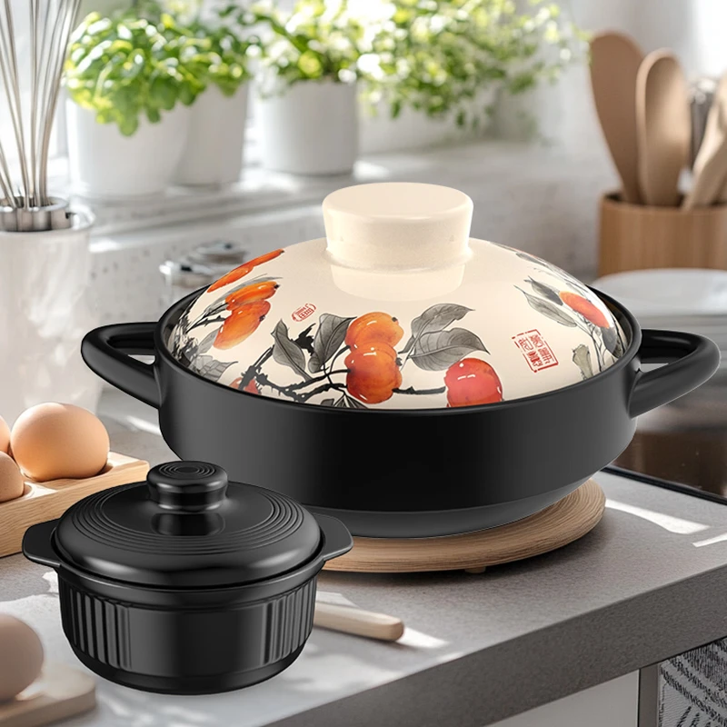 【组合装喜柿连连】康舒砂锅多功能干浅锅煲仔饭炖锅煮汤干烧不裂