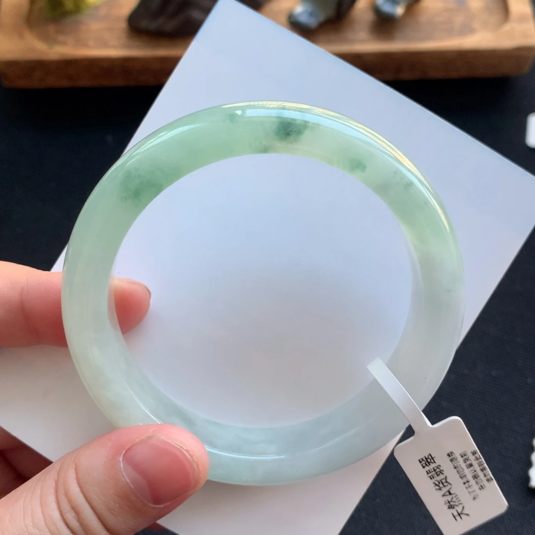 翡翠未镶嵌手镯13号56.6正