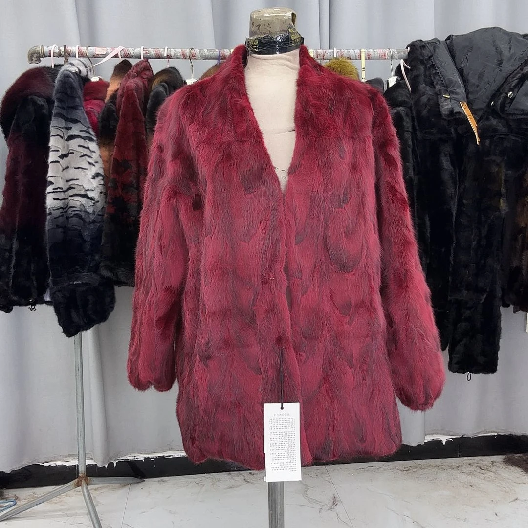 水貂拼貂真皮真毛