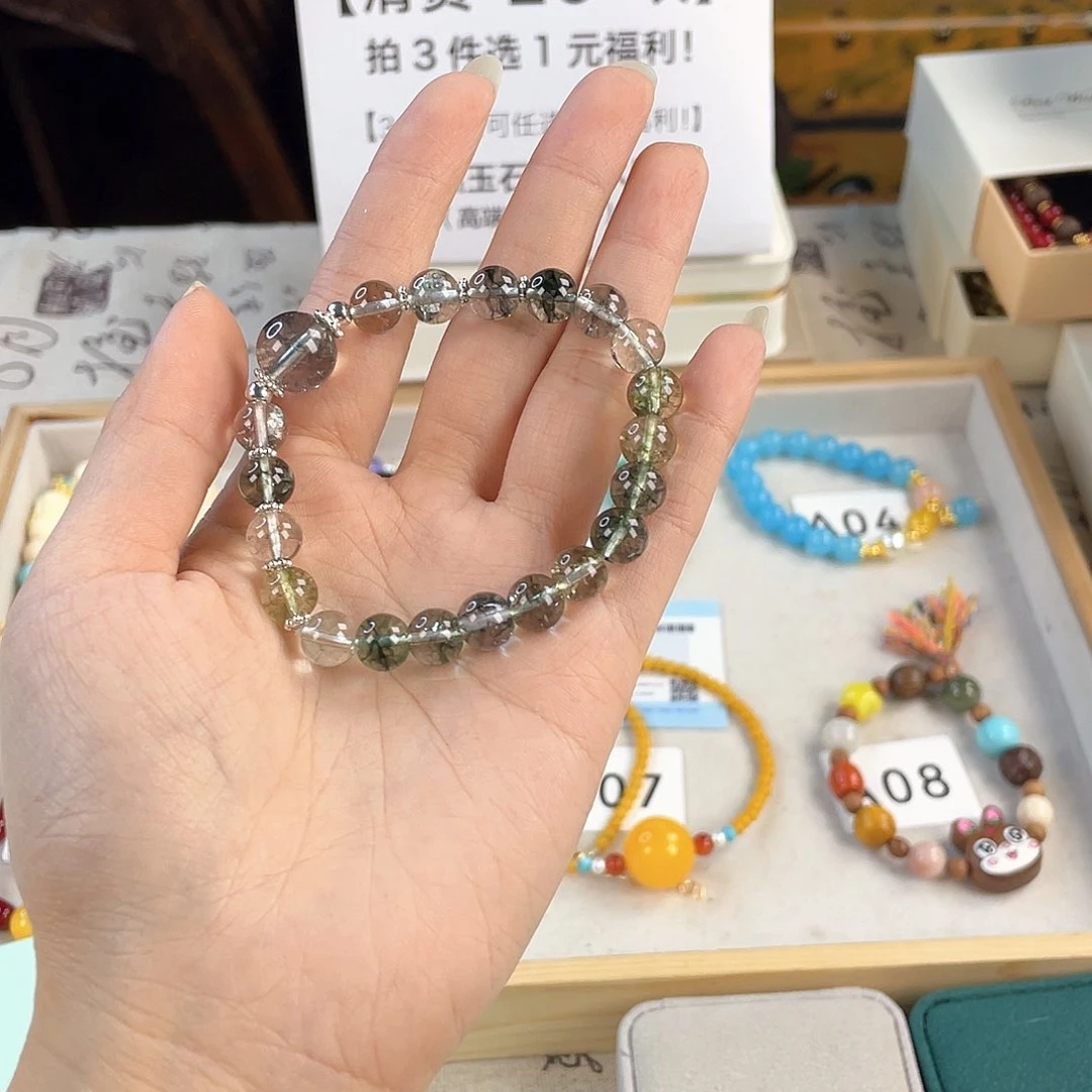 针钠钙石手饰银S925镀金镶嵌