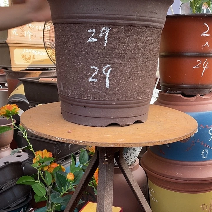 29拉毛高栏花盆紫砂花盆紫砂花盆