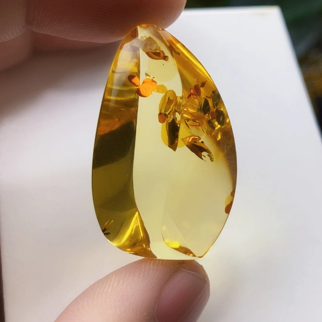 琥珀（花珀）未镶嵌吊坠(不含链)