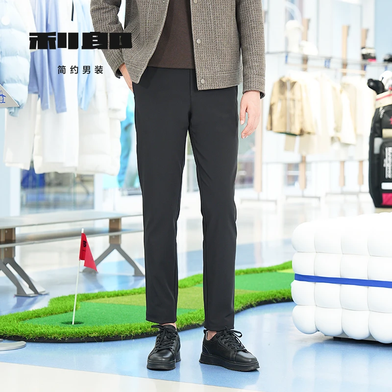 【九分升级版】利郎男士高尔夫系列【3D柳叶裆】冬季加厚保暖休闲裤