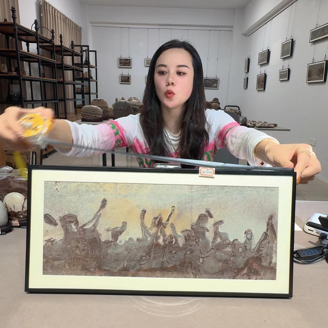 45×22 长江画面石板画